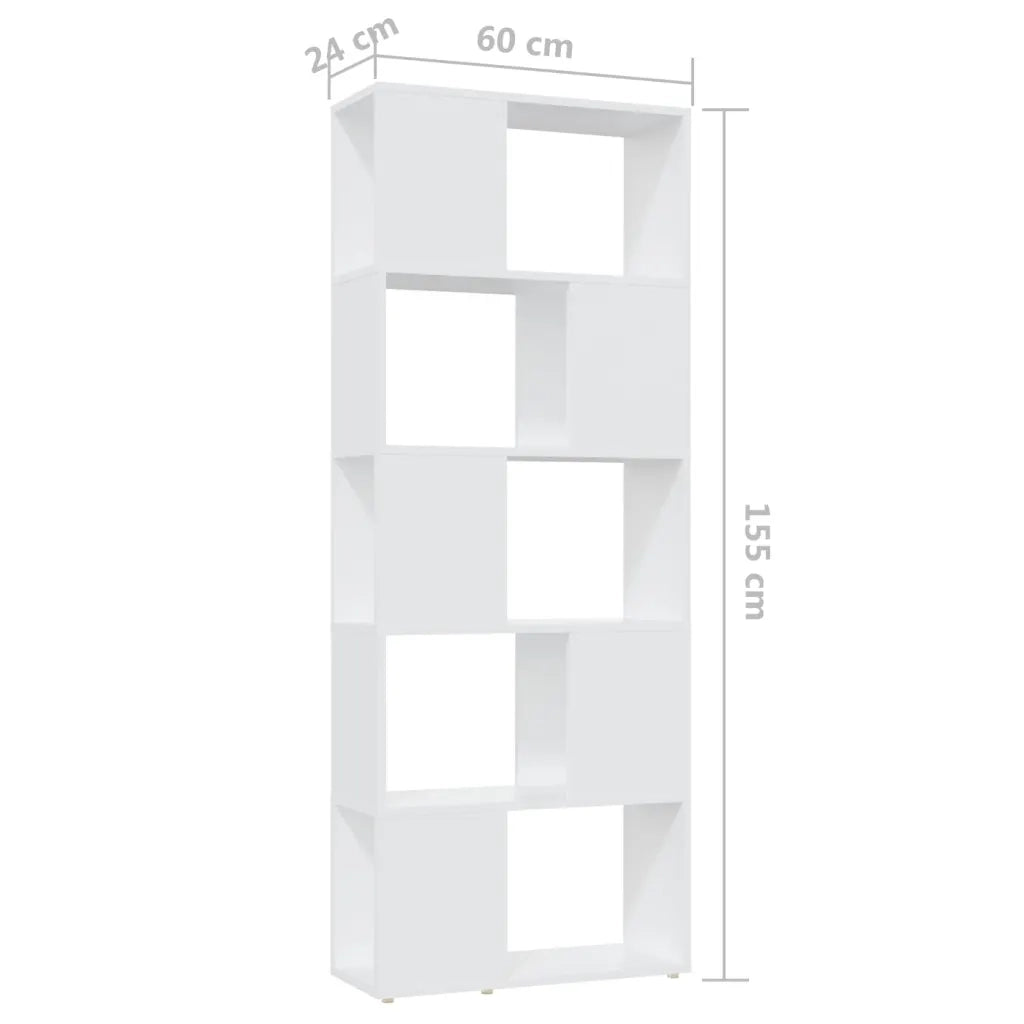 Libreria/Divisorio Bianco 60x24x155 cm in Truciolato