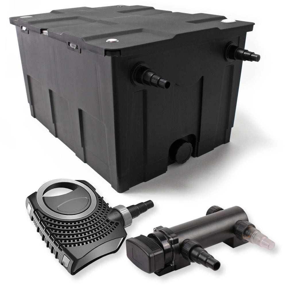 Set Filtro a 1 camera laghetto 60000l con Chiarificatore UVC 18W 3ª serie e Pompa NEO7000 50W