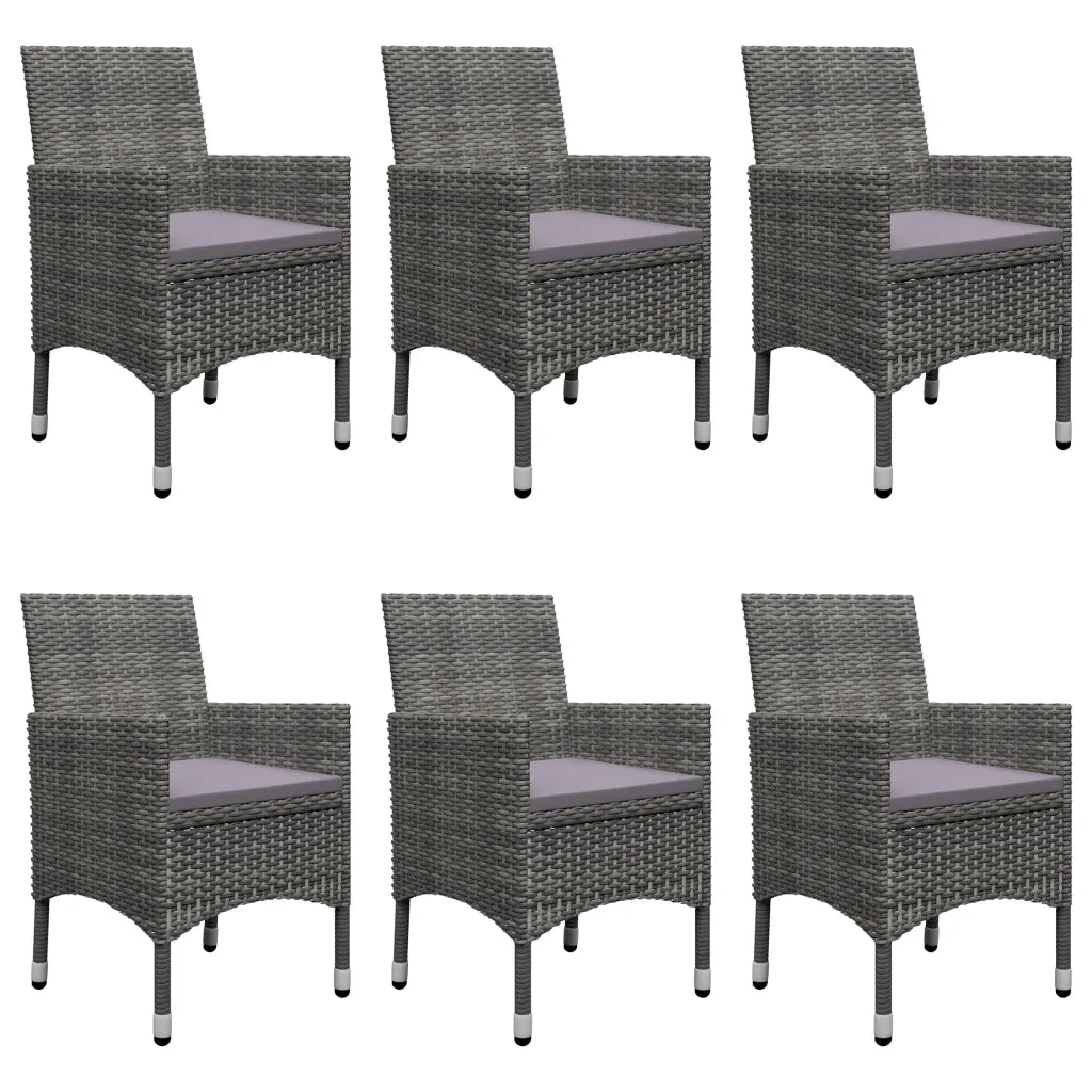 Set Mobili da Pranzo per Giardino 7 pz Grigio cod mxl 43764