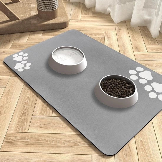 Matrice antiscivolo per cani, 40 x 60 cm, sottopiatto impermeabile, gabbia per gatti, sottopiatto per cani, nero