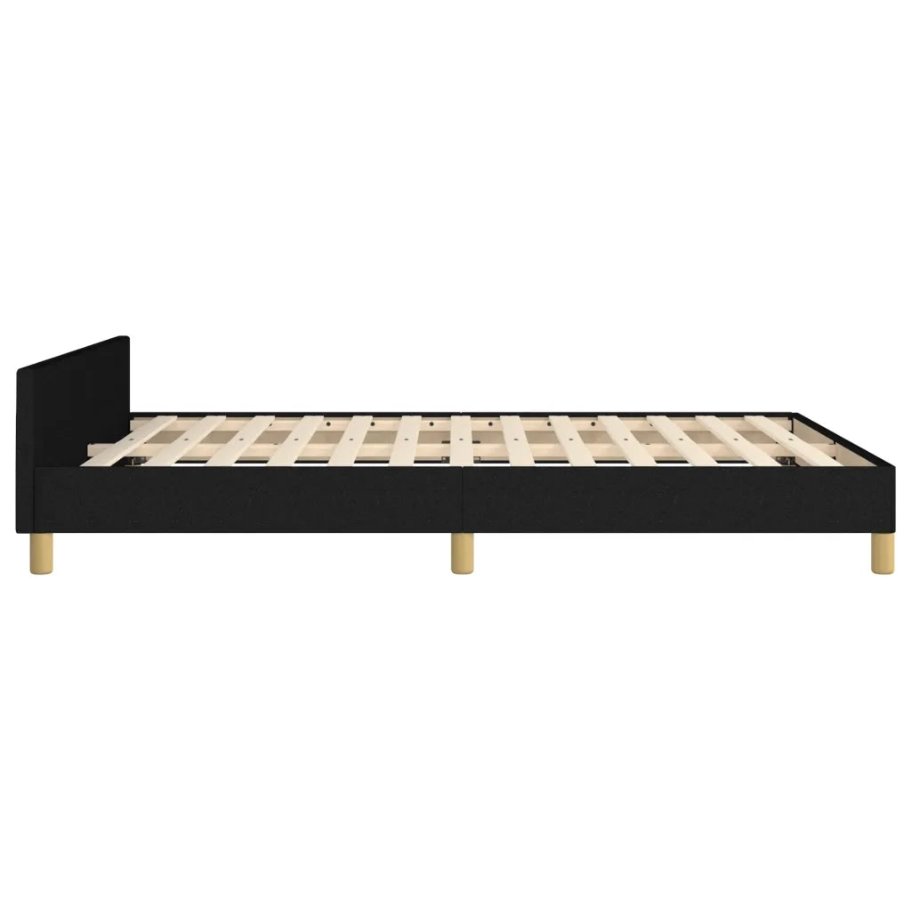 Giroletto senza Materasso Nero 140x190 cm in Tessuto