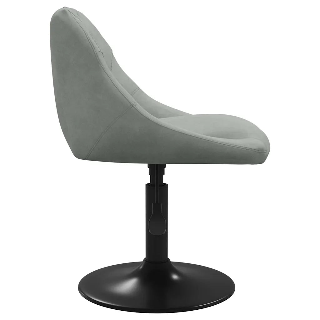 Sedie da Pranzo Girevoli 4 pz Grigio Chiaro in Velluto 3088791