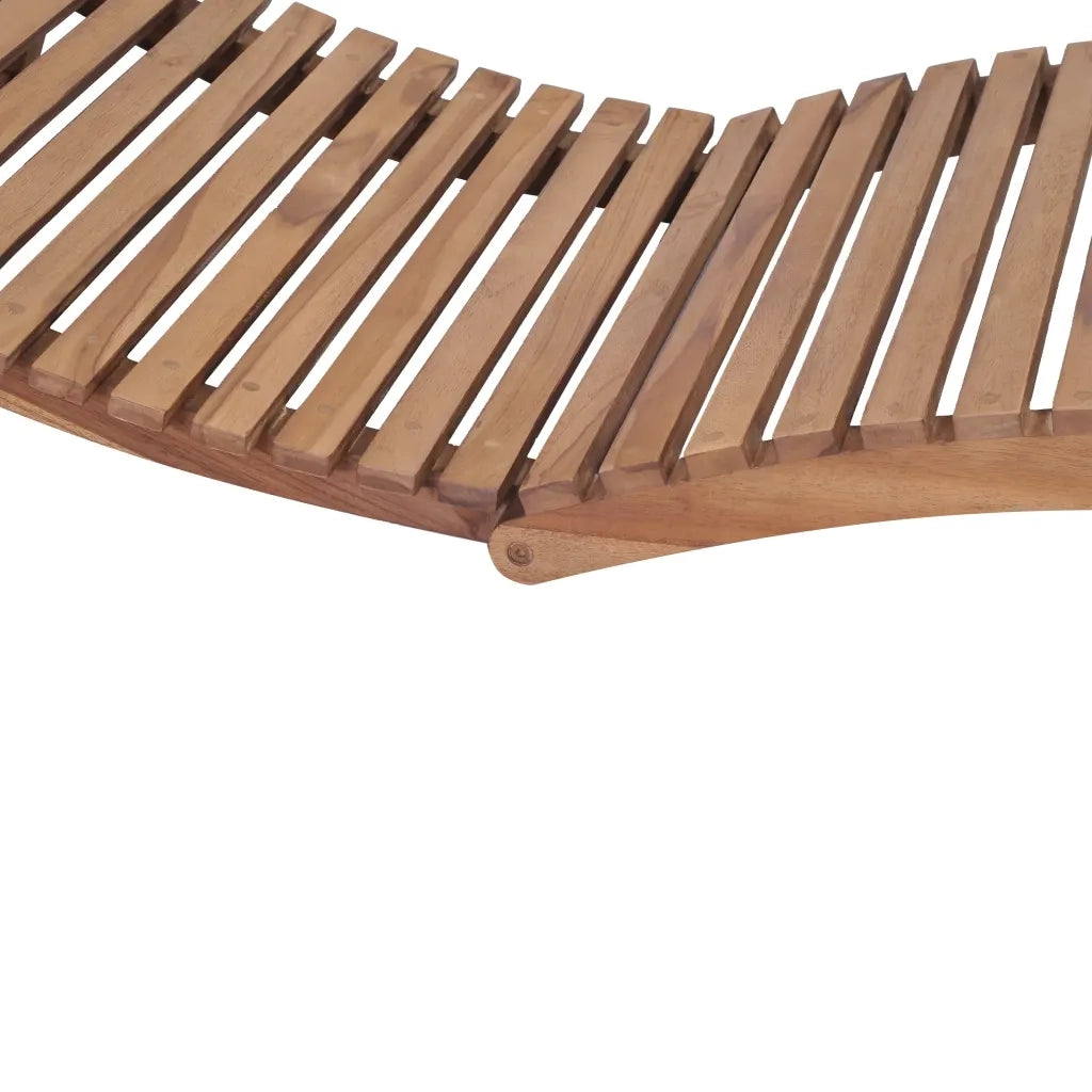 Lettino Prendisole Pieghevole in Legno Massello di Teak 44666