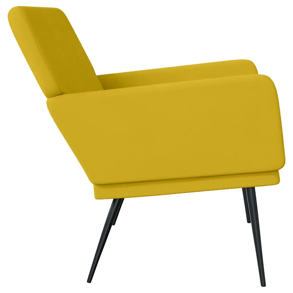 Panca Gialla 108x79x79 cm in Velluto 351388