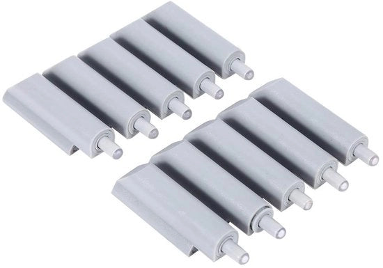 Porte di armadio a zanzara - Chiusura morbida - Stile casa - Plastica duratura - 10 pezzi - Grigio
