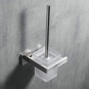 Set di spazzole per il bagno, spazzola per il bagno e supporto con supporto in acciaio inox sbollentato, installazione a parete, finitura opaca