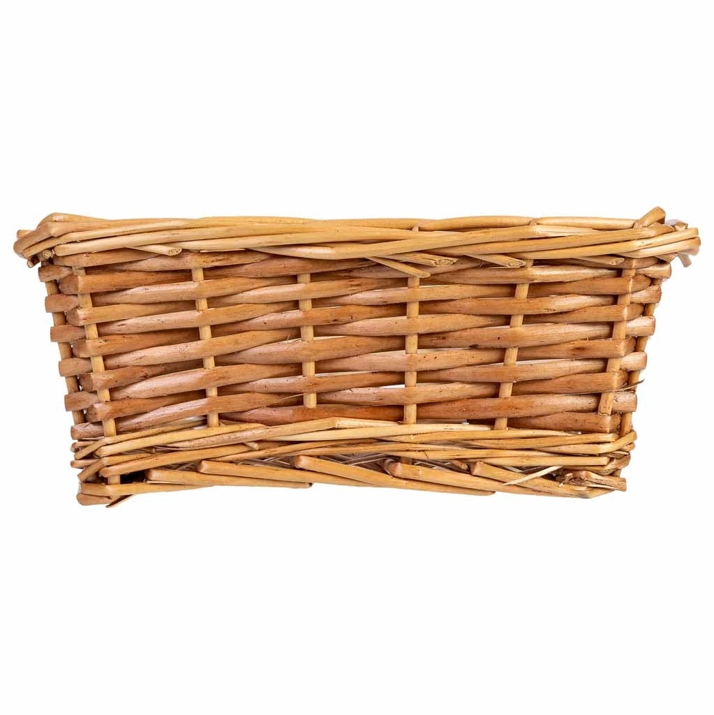 Cesto rettangolare in vimini marrone 31x23x8,5h cm