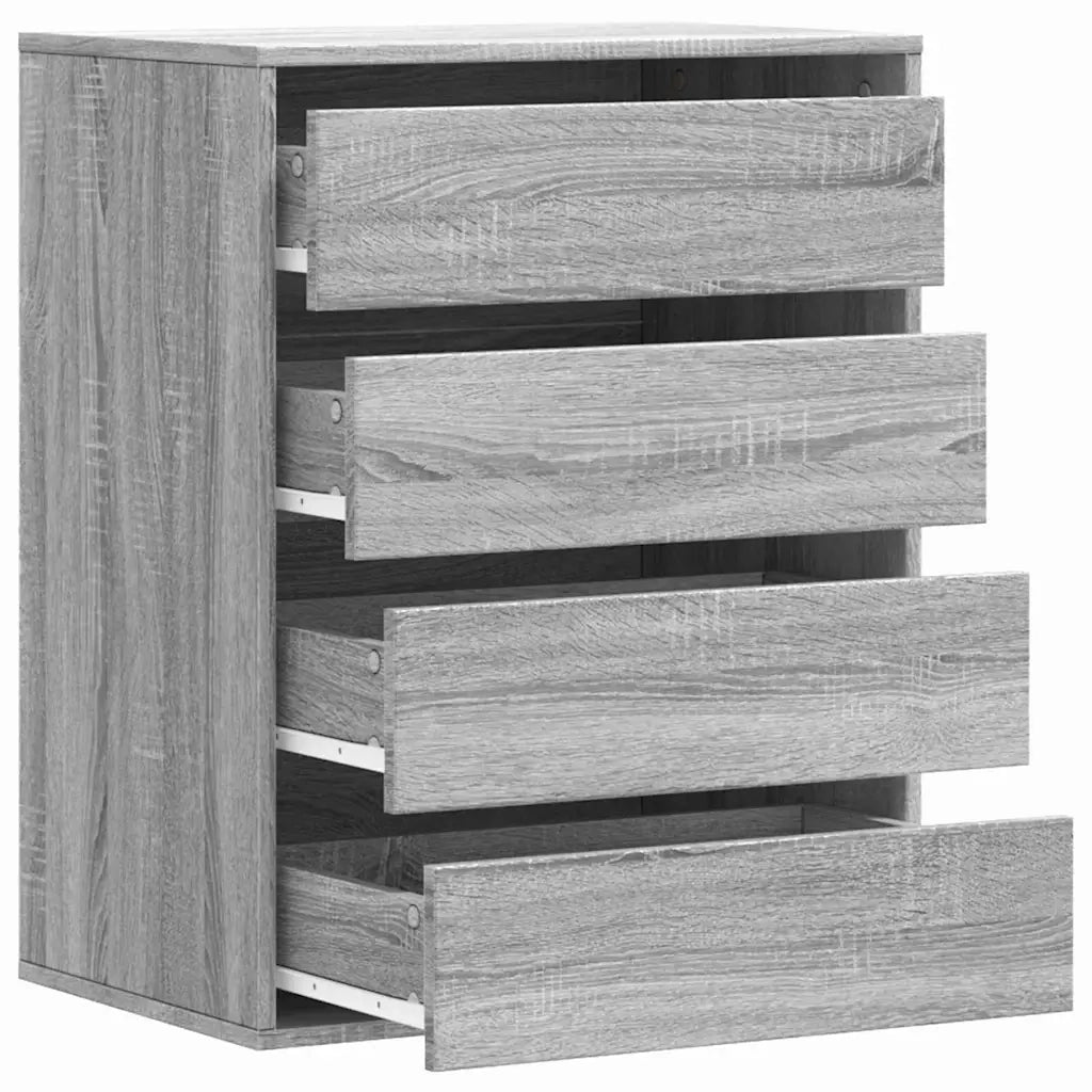 Cassettiera Angolare Grigio Sonoma 60x41x76cm Legno Multistrato