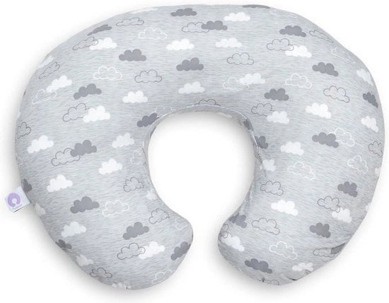 Cuscino - Con Copertura in Cotone - Forma Ergonomica - Supporto durante l'Allattamento - Lavabile - Clouds