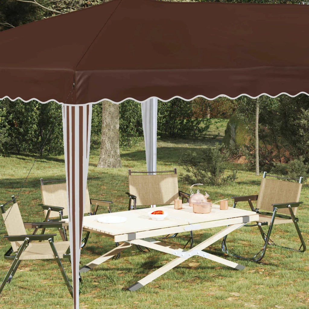 Tenda per feste a pop-up-Gazebo 575 x 290 x 245 cm Marrone
