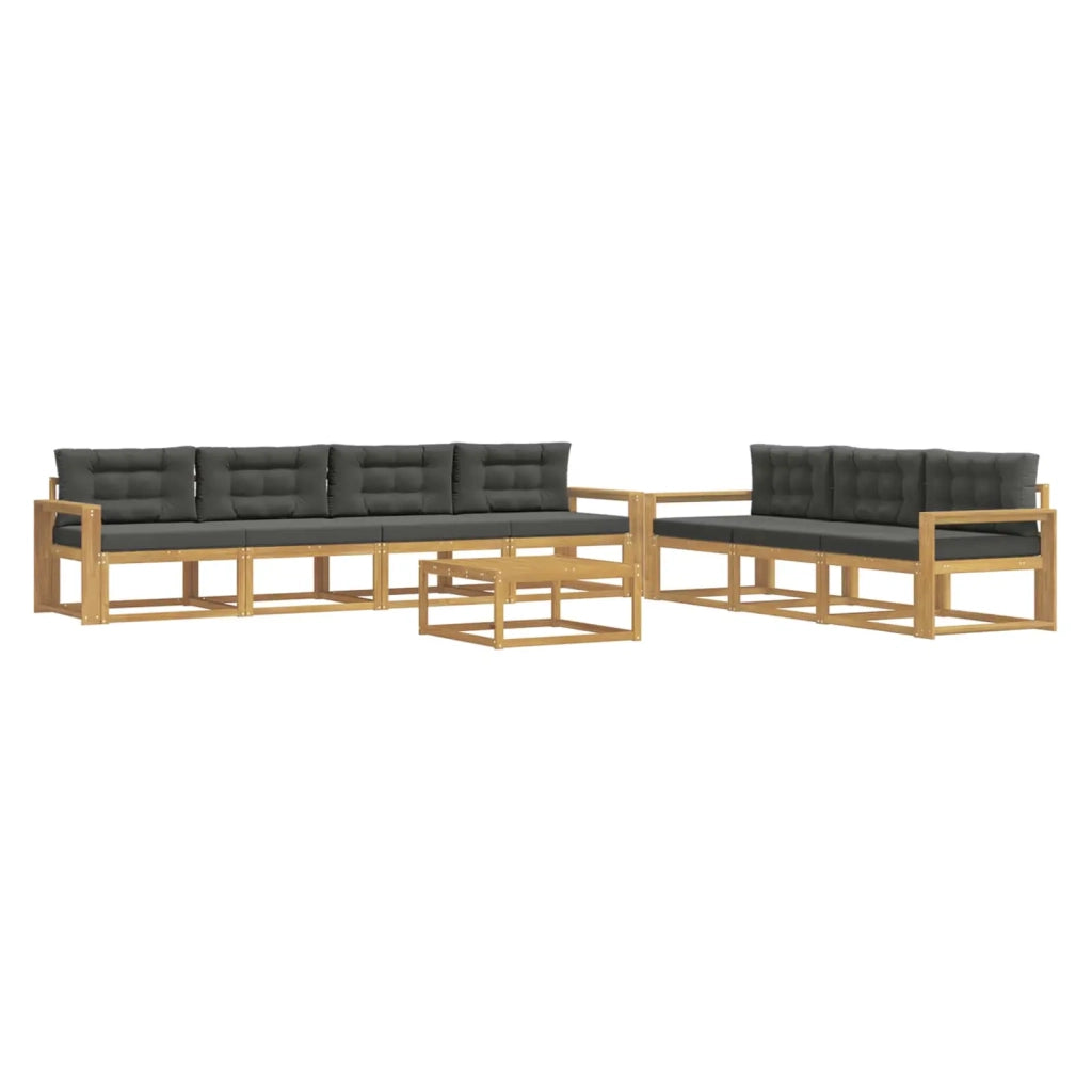 Set di divani da esterno con cuscino 7 pcs Bianco e Antracite 3386171