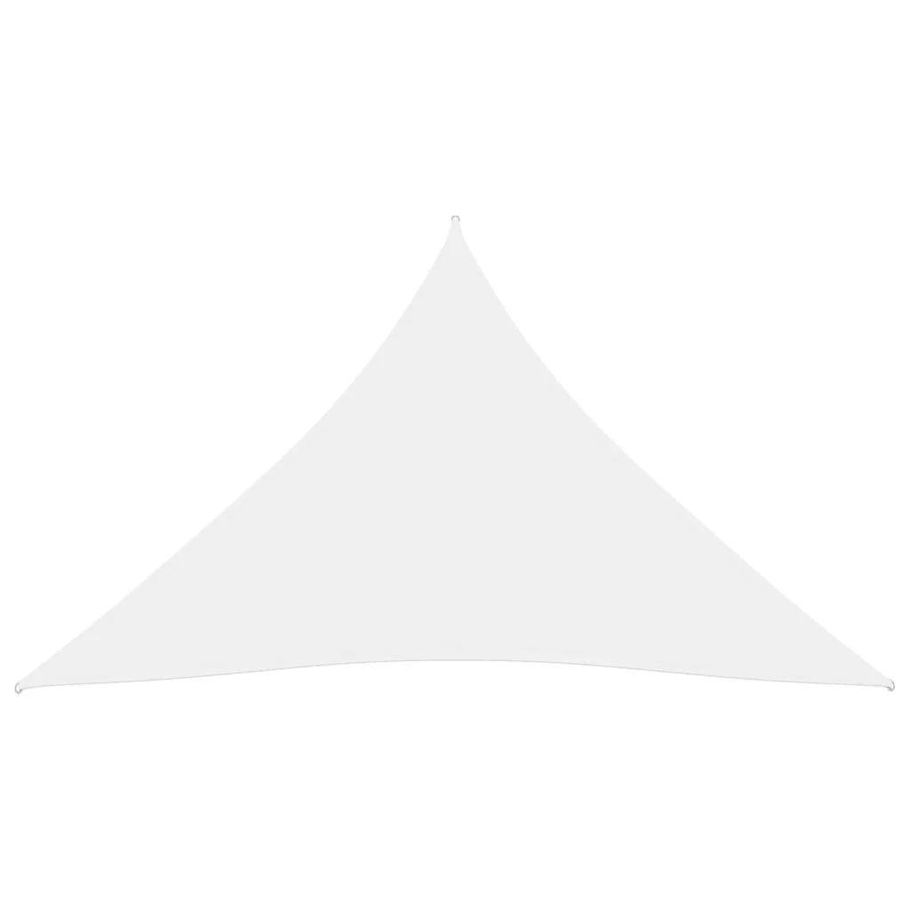 Vela ombreggiante triangolare in tessuto Oxford 3 x 3 x 3 m bianco 02_0009821