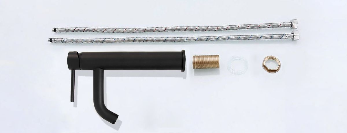 Rubinetto Da Lavabo Rea Lungo Black High