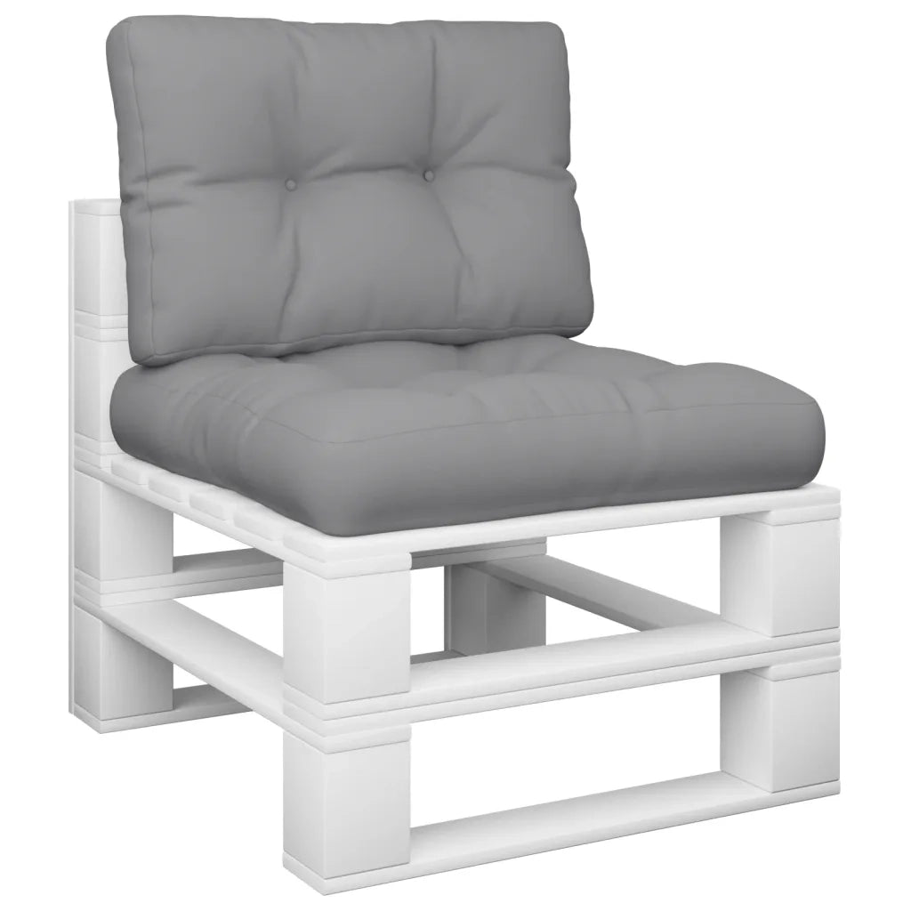 vidaXL Cuscini per Pallet 2 pz Grigi in Tessuto