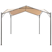 Gazebo Padiglione Tenda Tettoia 3x3 m Acciaio Beige 43168