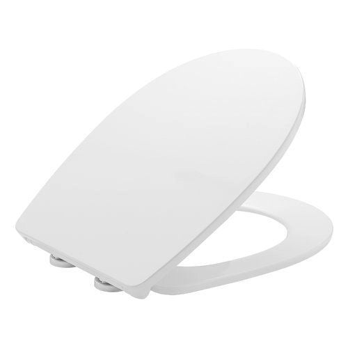 Gedy 40040200200 Topazio Sedile WC Universale con Chiusura Rallentata Soft Close e Sgancio Facile in Resine Termoindurenti Acciaio Inox e Nylon colore Bianco