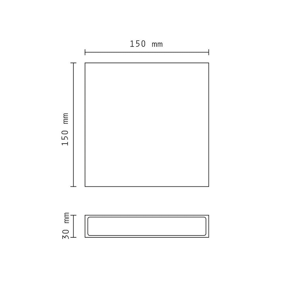Trade Shop - Applique Led Quadrata 12w Slim Biemissione Luminosa Luce 4000k 3000k 6500k Xc9044 -