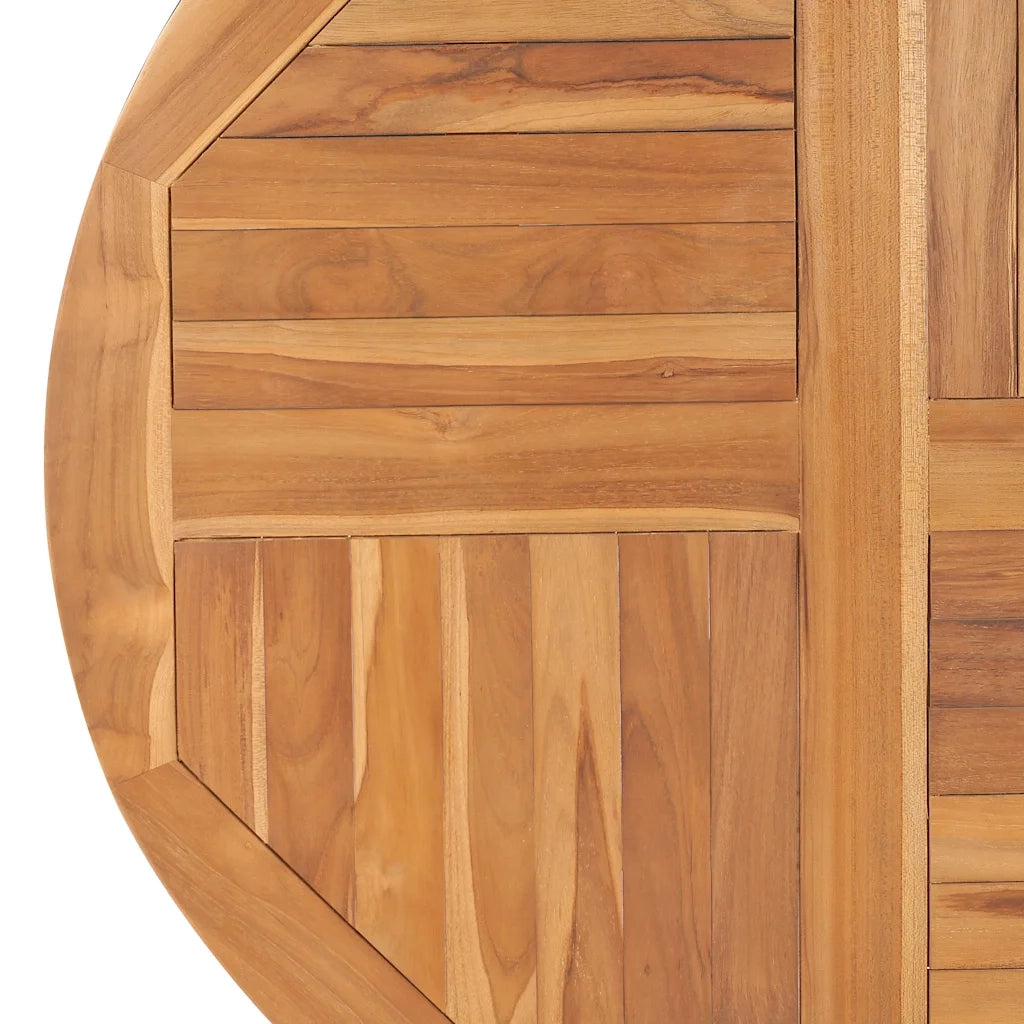 Piano Tavolo | Superficie Tavolo | Piano Scrivania in Legno Massello di Teak Rotondo 2,5 cm 90 cm