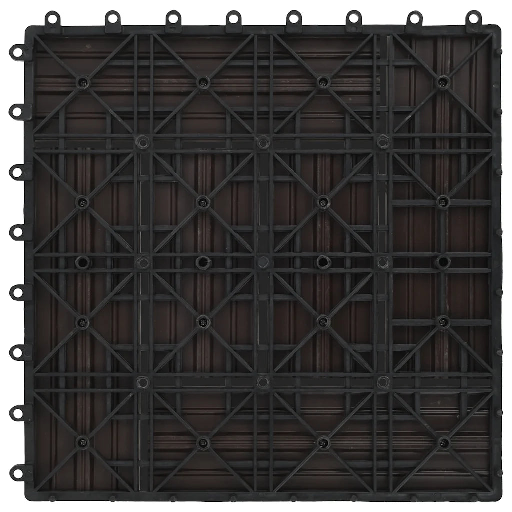 Piastrelle per Decking 22 pz 30x30cm 2mq in WPC Marrone Scuro
