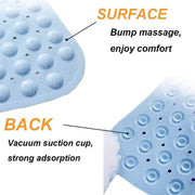 Douchemat Antislip - Prodotto antibatterico - Disegno antiscivolo - Blu - Ideale per docce o bagni - 54 x 54 cm - Adatto per uso domestico