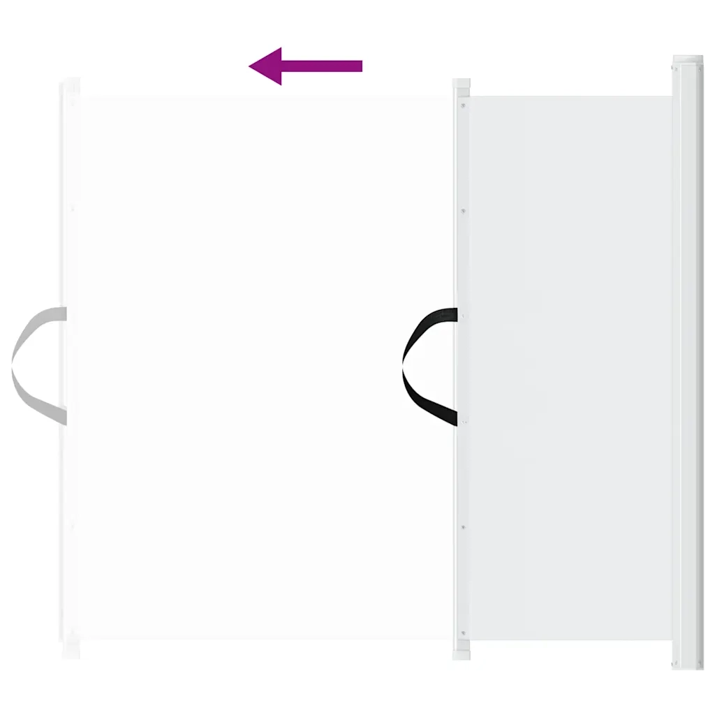 Cancelletto Retrattile per Animali Domestici Bianco 102,5x125cm
