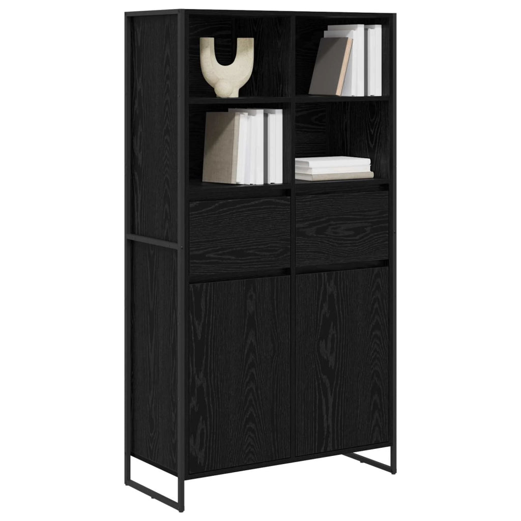 Credenza 2 pcs Rovere Nero 81 x 36 x 150.5 cm Legno multistrato 3403034