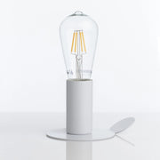 Lampada da tavolo con magnete in metallo bianca cm. Ø.11 x H.9