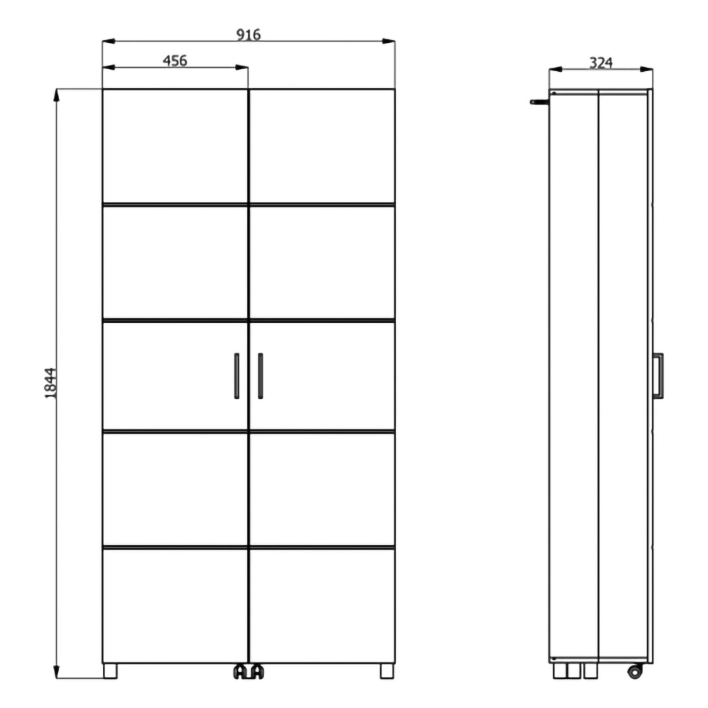 Mobile Portascarpe Bled, Scarpiera 15 Ripiani, 92x33x185h cm Bianco Opaco