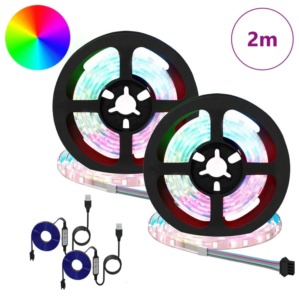 Striscia LED 2 pz Nero e trasparente 1000 mm Rame e plastica CFW8323177