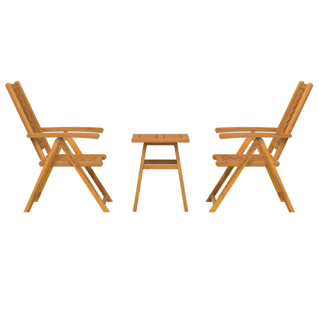 Set da Pranzo per Giardino 3 pz | Set Salotto da Giardino Marrone