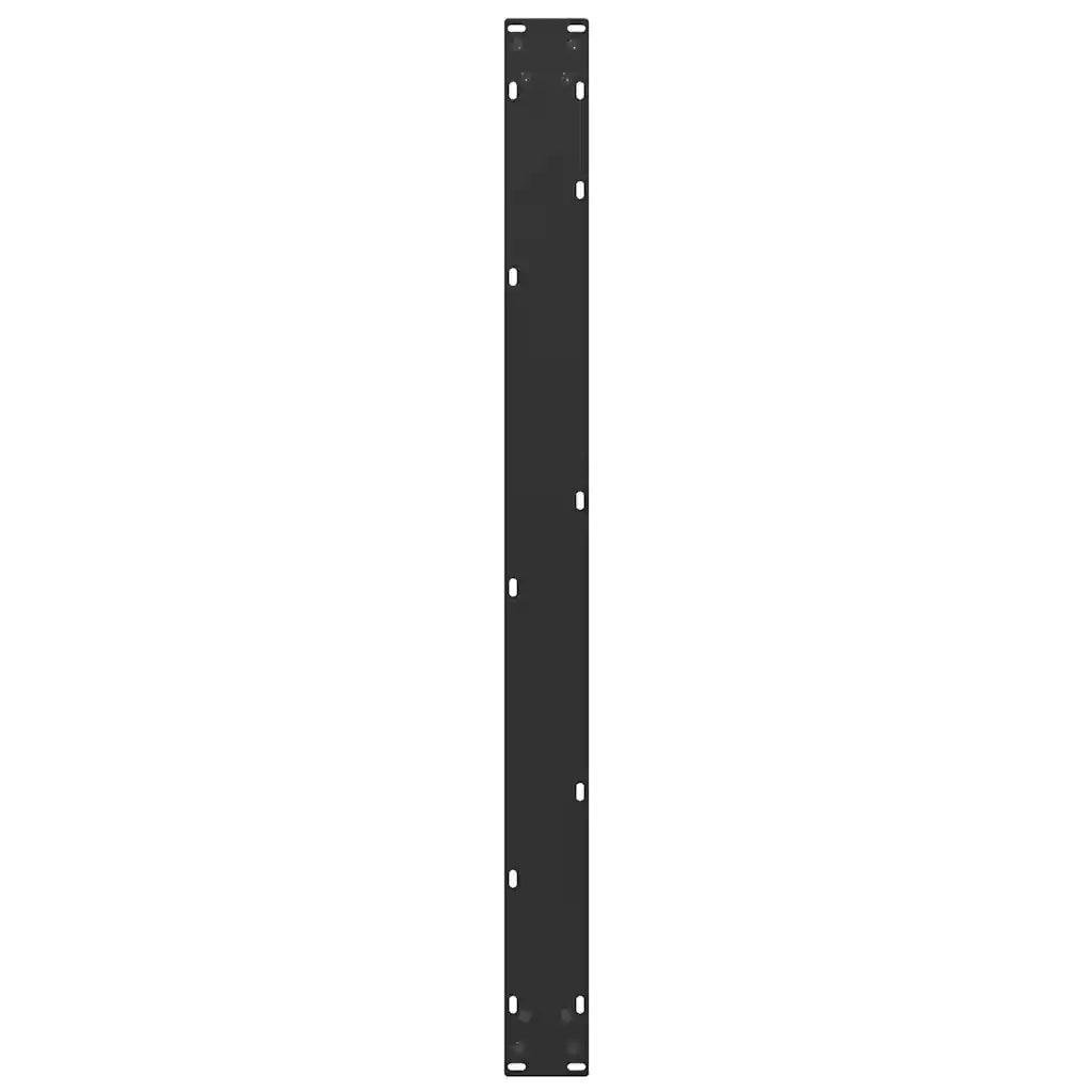 vidaXL Gambe per tavolo da pranzo a forma di U 2 pz nere 100x(72-73) cm in acciaio