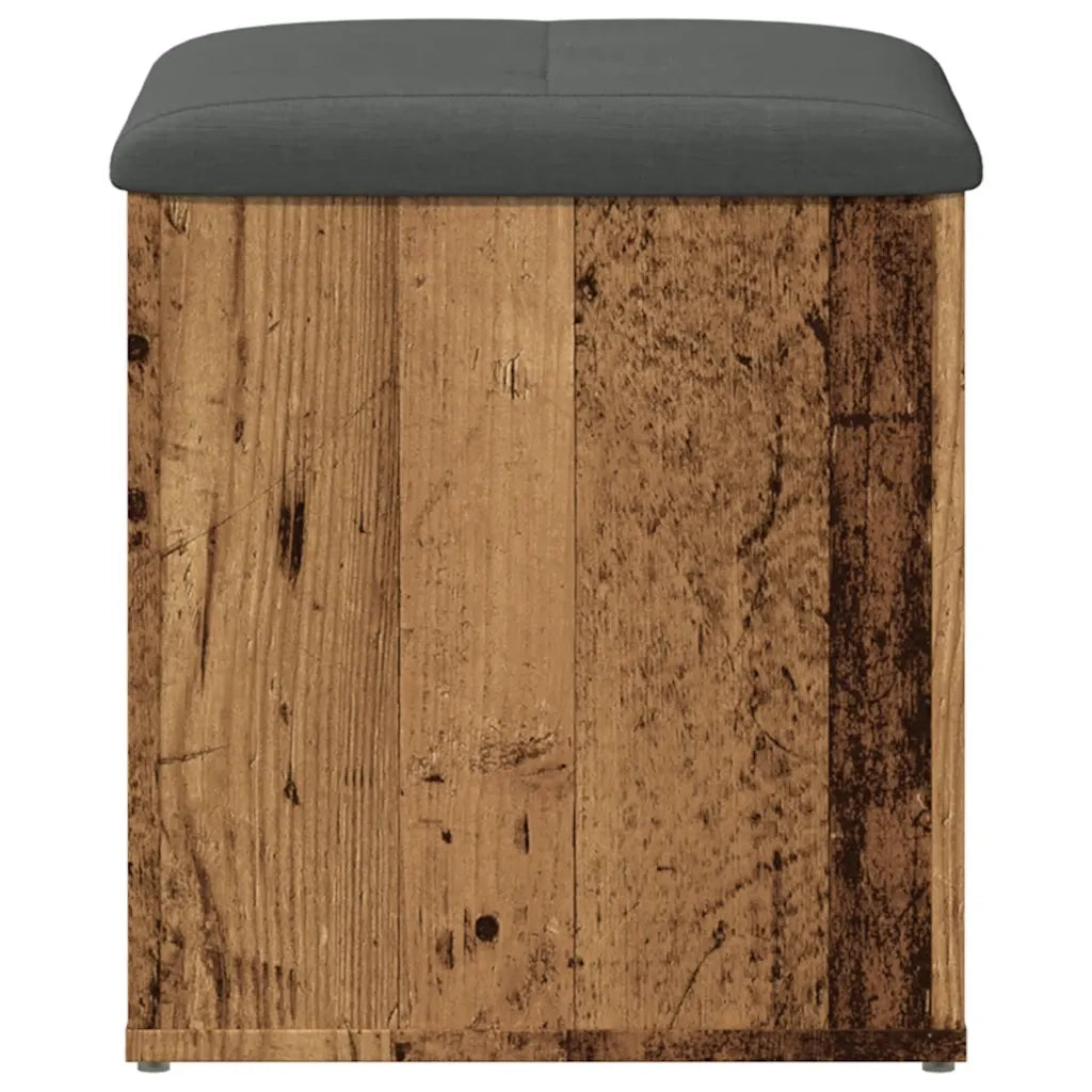 Panca Portaoggetti Legno Antico 42x42x45 cm Legno Multistrato