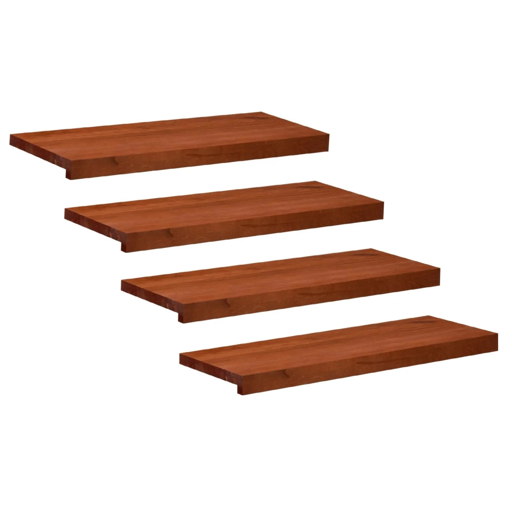 Tappeti per scale 4 pz 70 x 30 x 2 cm Marrone 3446226