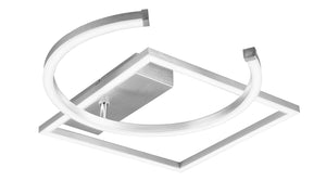 Plafoniera da Interno a LED SMD in Metallo Alluminio spazzolato