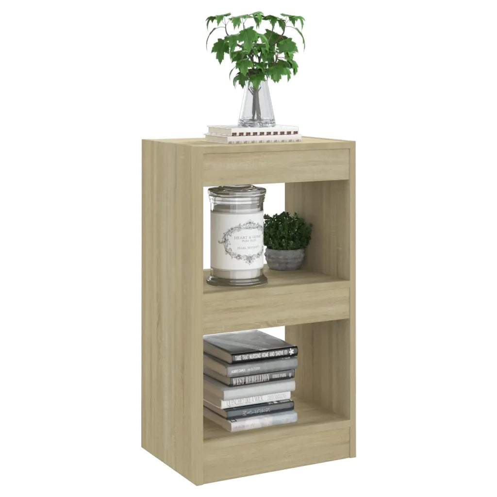Libreria Divisorio-Scaffale per Libri-Mobile di Stoccaggio Rovere Sonoma 40x30x72 cm