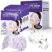 Oogmasker Verwarmante 16-delig Stomma Oogmasker Slaapmasker Bril per Bagnomassaggio per la Fatica degli Occhi, Cerchie Scure, Migraine, Cura dei Palpebre, Relax per gli Occhi e il Corpo (Lavanda)