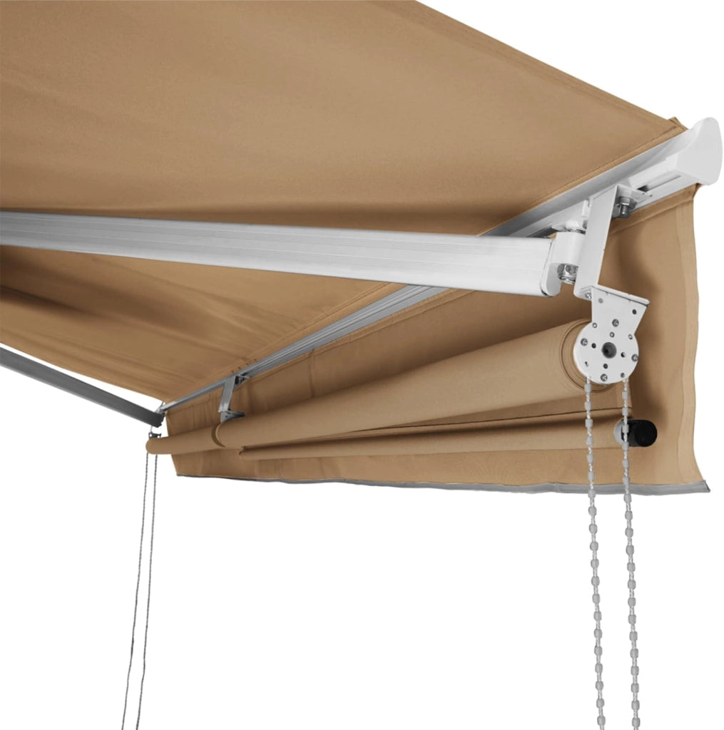 Tenda manuale 4x3 m taupe lambrequin H.1,50 m