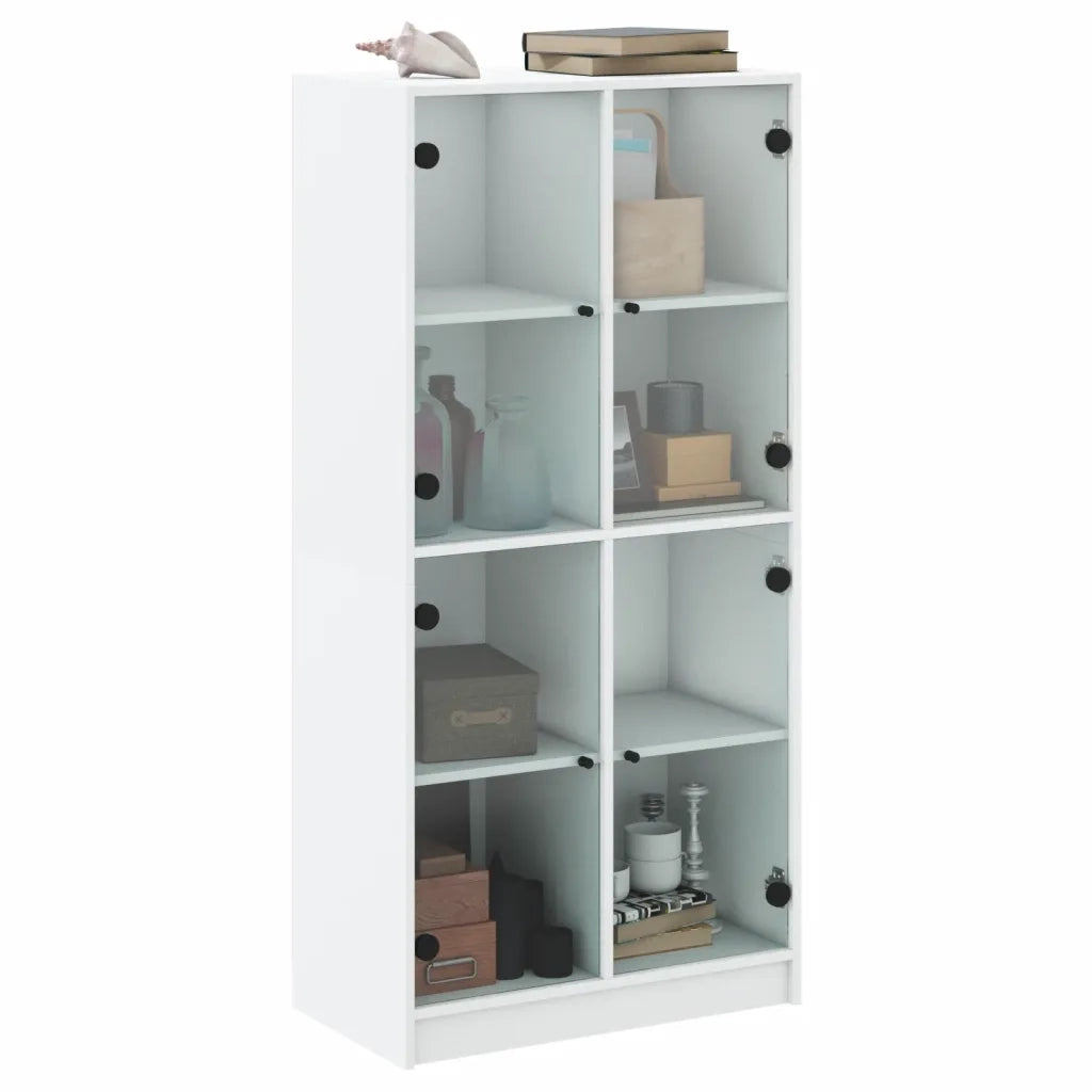 Credenza con Ante Bianca 68x37x142 cm Legno Multistrato 322567