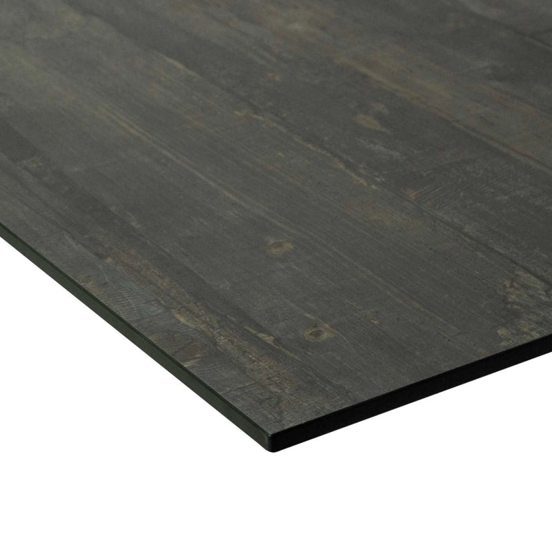Top tavolo hpl effetto legno nero quadro cm 79x79x1