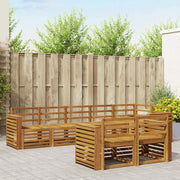 Set divani 8 pcs Naturale Legno di Acacia Massello