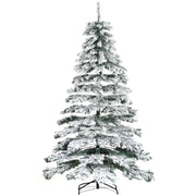 Albero di Natale Artificiale 225 cm ¨C Zephmum ¨C Verde e Bianco con Supporto in Metallo