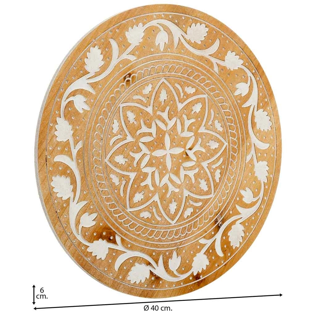 Pannello legno intagliato marrone 40x0.6x40h cm