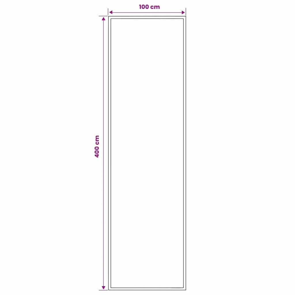 Tappeto Runner FLORNES Tessuto Verde 100 x 400 cm PP 7 mm 42057294