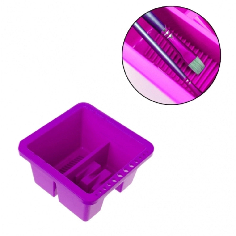 Trade Shop - Contenitore Rettangolare Lavapennelli Lava Porta Pennelli Scolo Acquerelli -