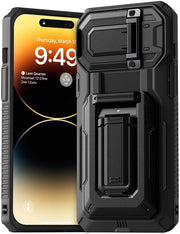 Portamonete con Portafoglio per iPhone 13/14 Pro Max - Blocco RFID - Resistente allo Shock - Standard - Qualità Militare Robusta - Cover per Telefono
