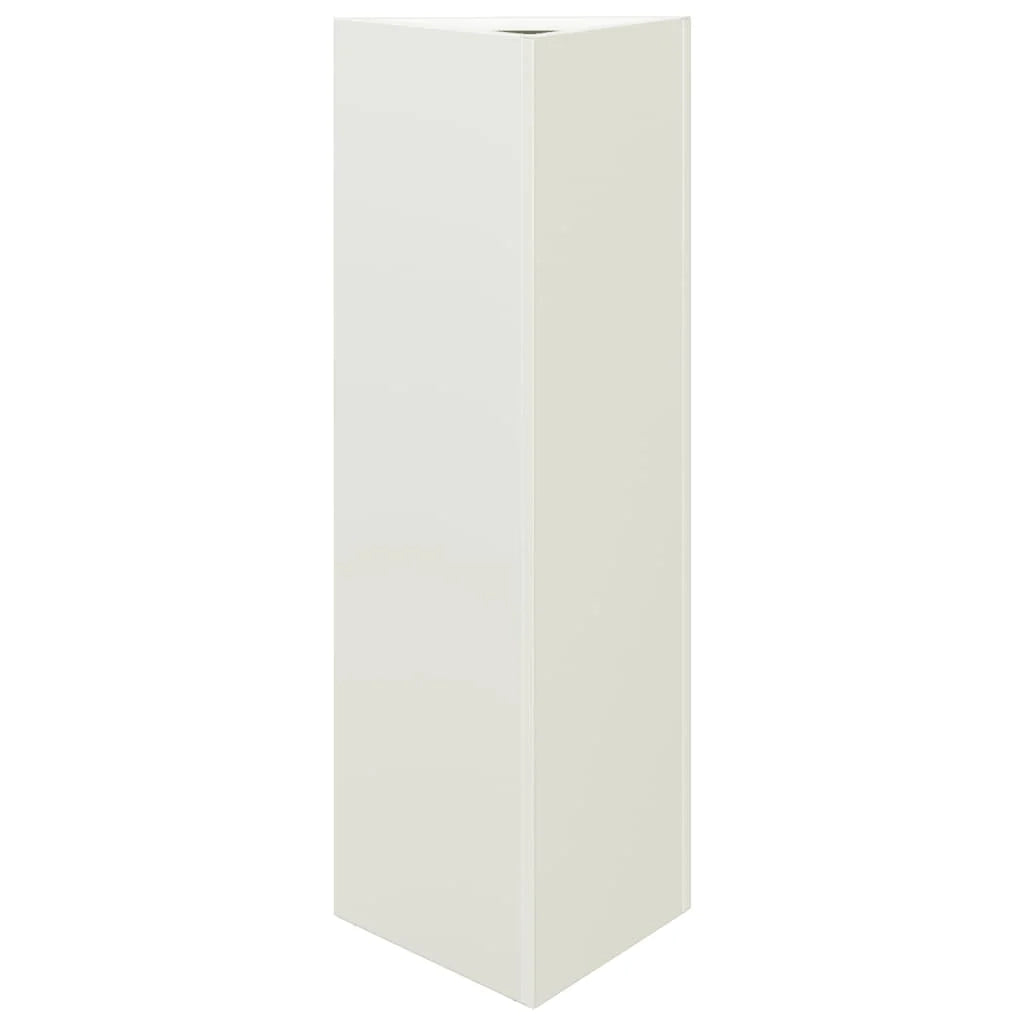 Vaso per fioriera aiuola rialzata piante fiori giardino terrazze set da 2 triangolari 30 x 26 x 75 cm acciaio bianco 02_0039093