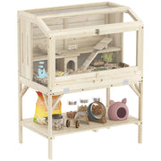 Gabbia per criceti in legno a 2 livelli con ripiani ¨C zephmum ¨C 84x53x110 cm