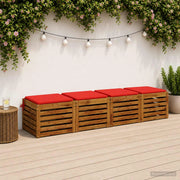 Cuscini per Sedia in 4 Pezzi SOEST 4 pz 100% Poliestere Rosso 944523