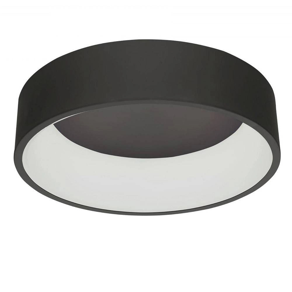 Trade Shop - Plafoniera Tonda Led 30 W Cct 3000k 4000k Lampada Soffitto Parete Muro Luce 40cm - Nero