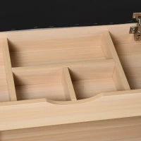 Scarpiera 2 in 1, Panca in Legno con Seduta Imbottita e Scomparto Nascosto, per Entrata/Ingresso, 80 x 30 x 48cm